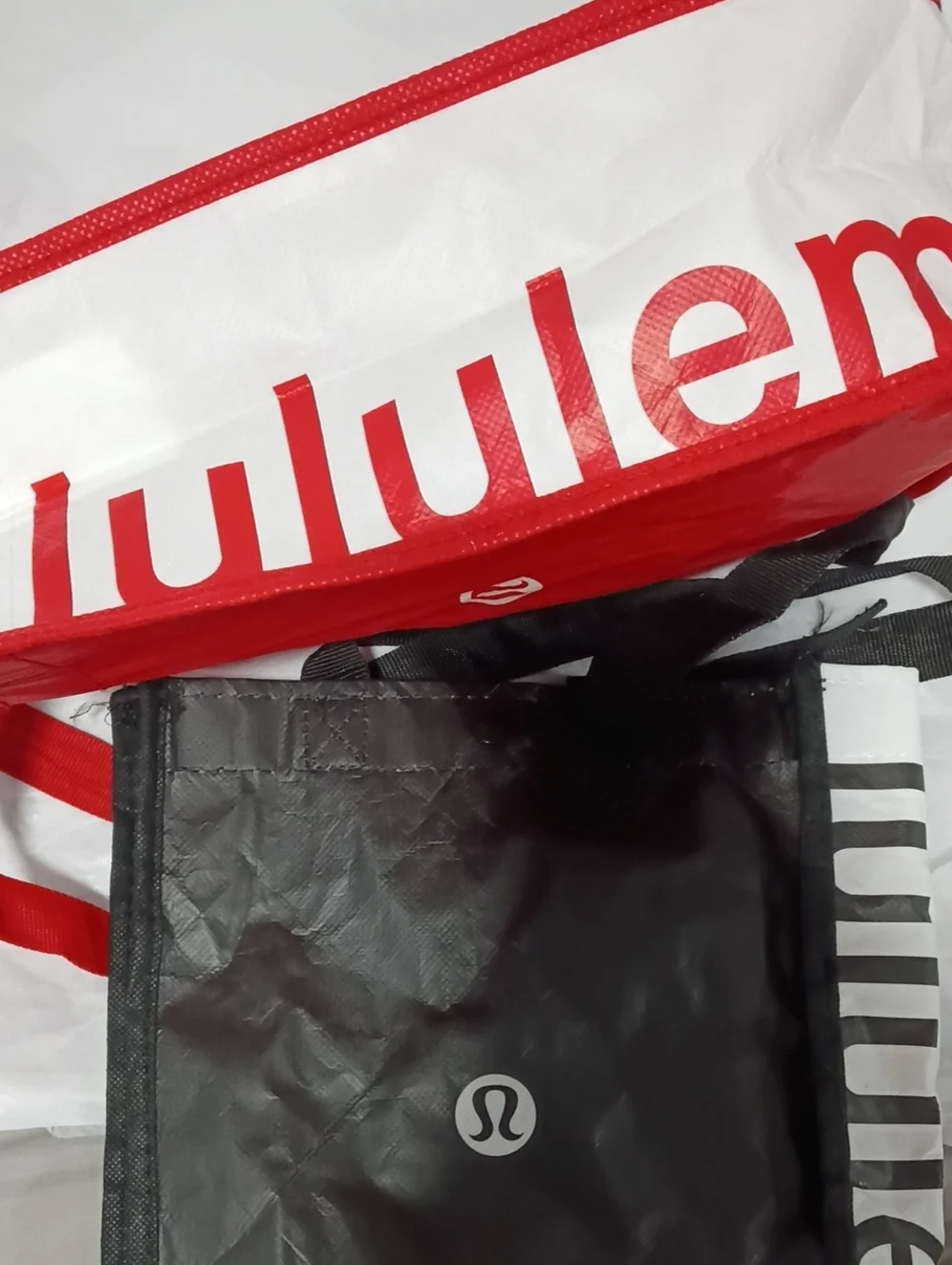 Lululemon Athletica Resuable Red Tote with Logo